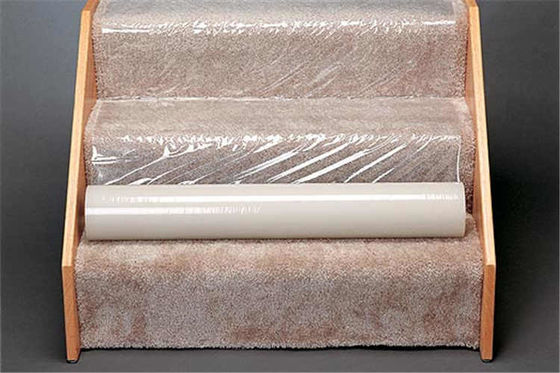 80 Micron Non Slip 600ft Plastic Carpet Protector Film For Stair